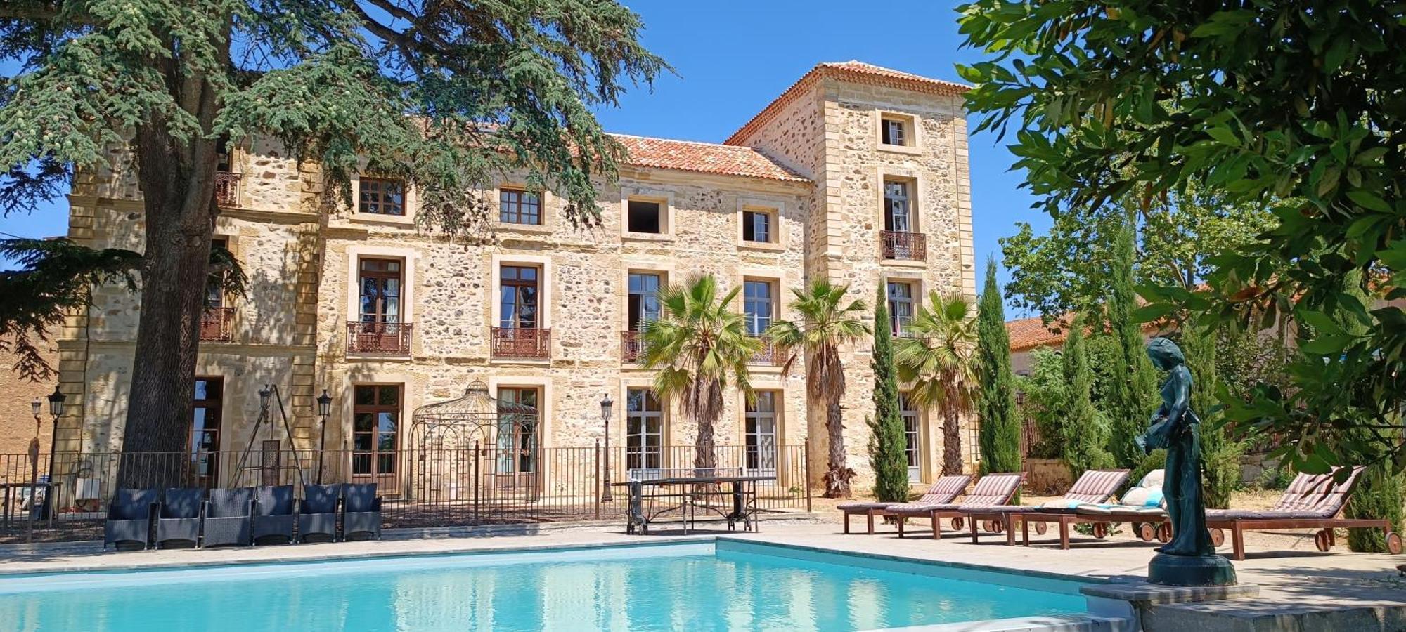 Domaine Les Castans Bed & Breakfast Saint-Thibery ภายนอก รูปภาพ
